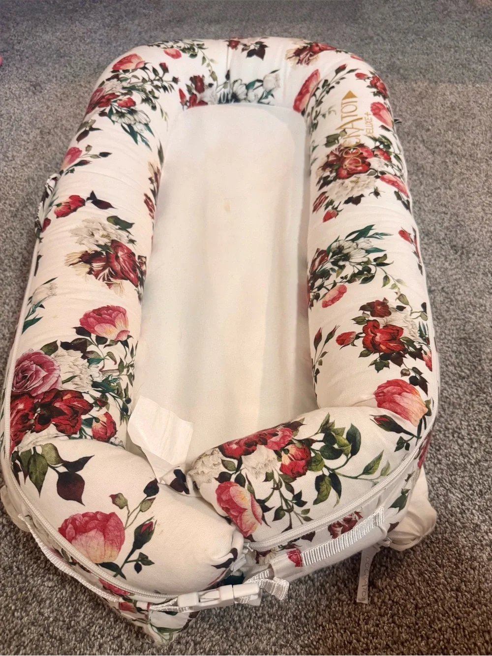 Dock A Tot Deluxe+ - Pink Rose Print